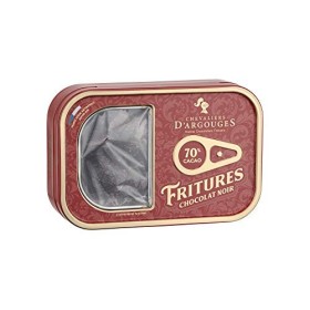 Chevaliers dArgouges Boîte sardine 90g garnie de fritures chocolat noir 70% pour Pâques