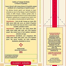 Sablés au Fromage de Brebis et Piment d’Espelette - Biscuits Croquants pour l’Apéritif - Fabrication Artisanale au Pays Basqu