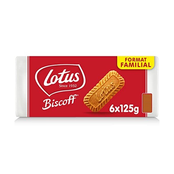 Lotus Biscoff | Biscuit Original | Vegan | Sans Colorant ni Arômes Artificiels | 6 x 125g | 750g
