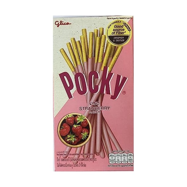 Pocky Matcha Strawberry Cream Covered Biscuit Stick Snack [GO-ICSH] by Glico