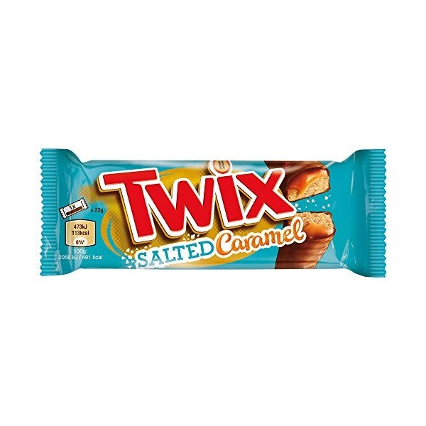 TWIX - Barres chocolat au lait, caramel beurre salé et biscuits - 5 sachets de 46g - 230g