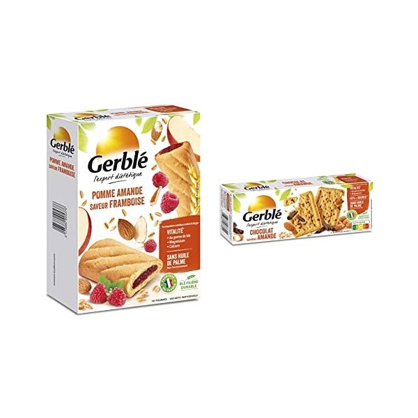 Gerblé Vitalité, Biscuits Fourrés Choco Noisette, Sans huile de palme, 90323, 1 boîte de 10 biscuits, 200 g