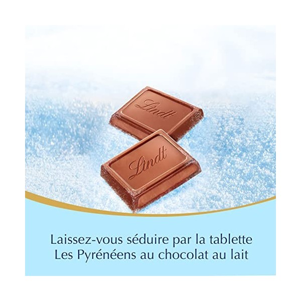 Lindt - Tablette LES PYRENEENS - Chocolat au Lait fondant, 150g