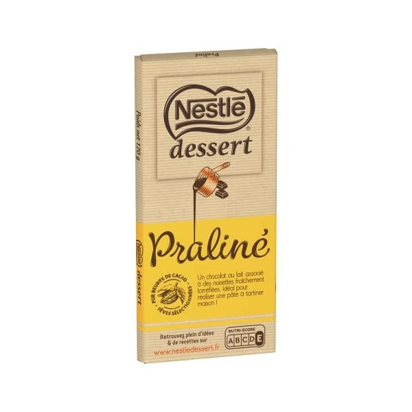 Nestlé Dessert - Chocolat Au Lait Praliné - Tablette de 170g