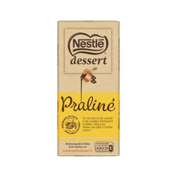 Nestlé Dessert - Chocolat Au Lait Praliné - Tablette de 170g