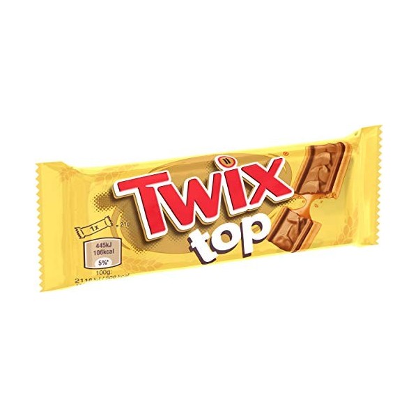 TWIX TOP - Biscuit chocolat au lait et caramel - 10 biscuits individuels - 210g