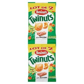 Bénenuts Twinuts goût bacon lot de 2 x 140 g
