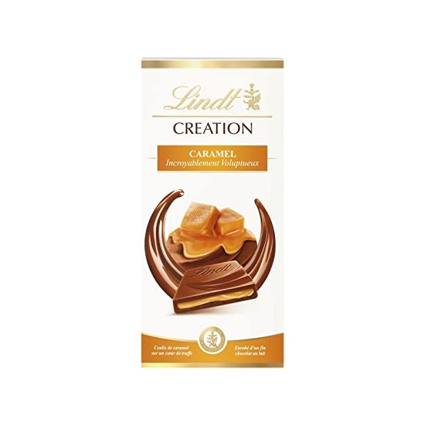 Lindt Tablette Chocolat au Lait cœur caramel, 150g
