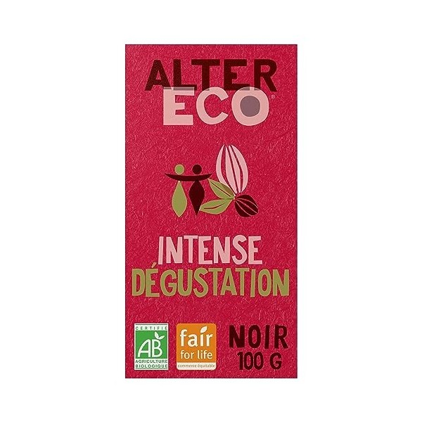 ALTER ECO - Tablette Chocolat Noir - Intense Dégustation - Bio & Équitable - Riche Et Fruité - 100 g