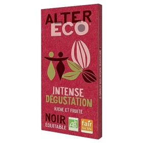 ALTER ECO - Tablette Chocolat Noir - Intense Dégustation - Bio & Équitable - Riche Et Fruité - 100 g