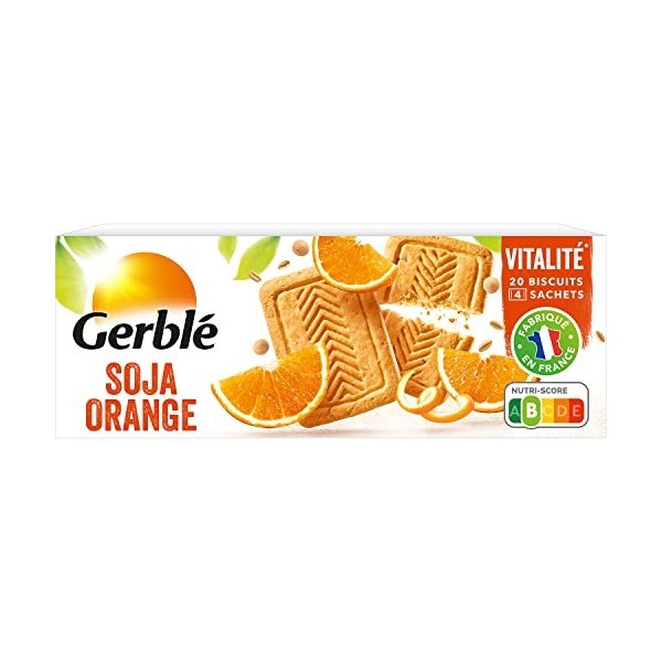 Gerblé Vitalité, Croquants Miel Sésame, Sans huile de palme, 1 boîte de 18 biscuits, 162g