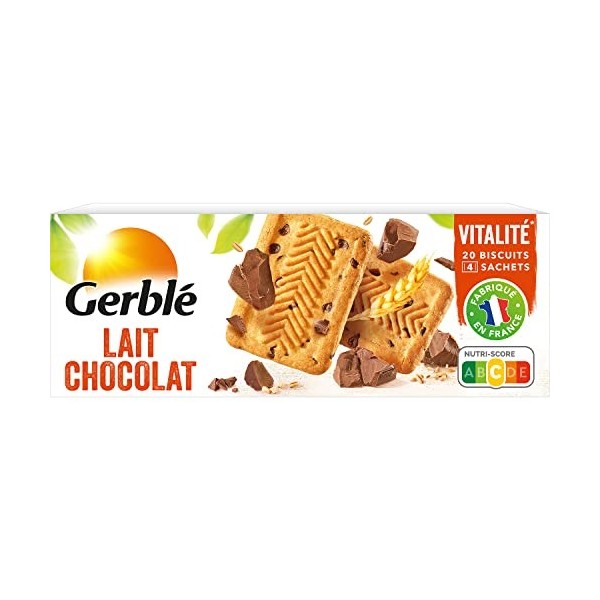 Gerblé Vitalité, Croquants Miel Sésame, Sans huile de palme, 1 boîte de 18 biscuits, 162g