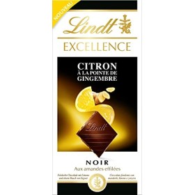 Lindt - Tablette Citron Pointe de Gingembre EXCELLENCE - Chocolat Noir - 100g