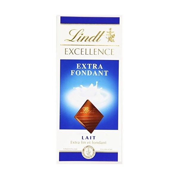 Lindt - Tablette Extra Fondant EXCELLENCE - Chocolat au Lait, 100g
