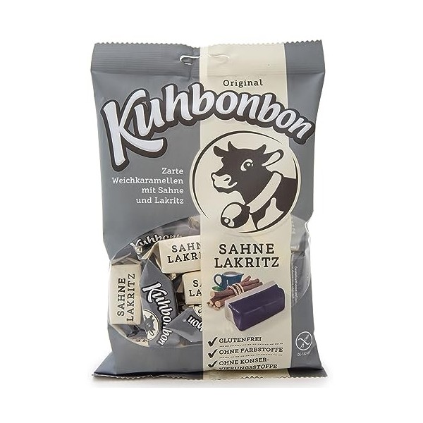 Kuhbonbon Crème Réglisse Bonbons au Caramel 200 g