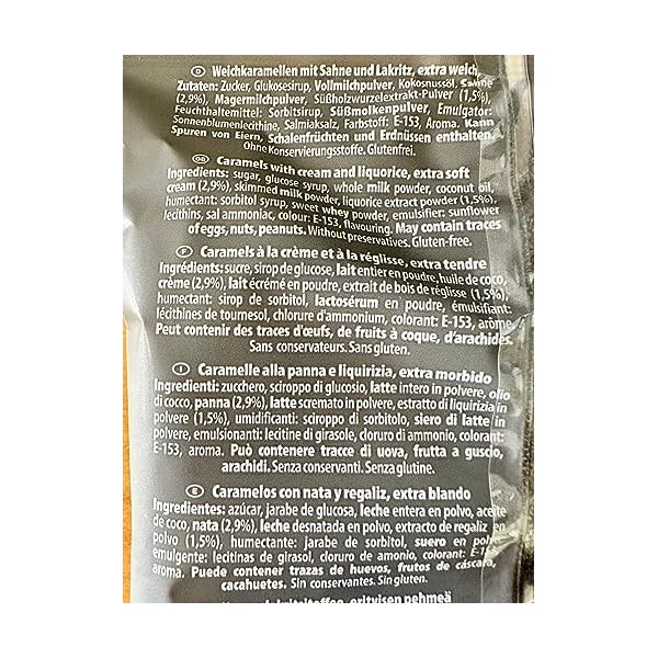 Kuhbonbon Crème Réglisse Bonbons au Caramel 200 g