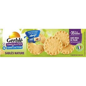 Gerblé Sablés Nature, Sans Gluten & Sans Lactose, 20 Biscuits, 120 G, 205725