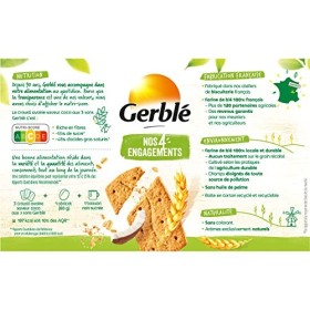 Gerblé - Crousti Avoine Coco - Aux 3 Sons : Avoine, Seigle, Blé - Riche en Fibres - Réduits en Sucres - Sans Huile de Palme -
