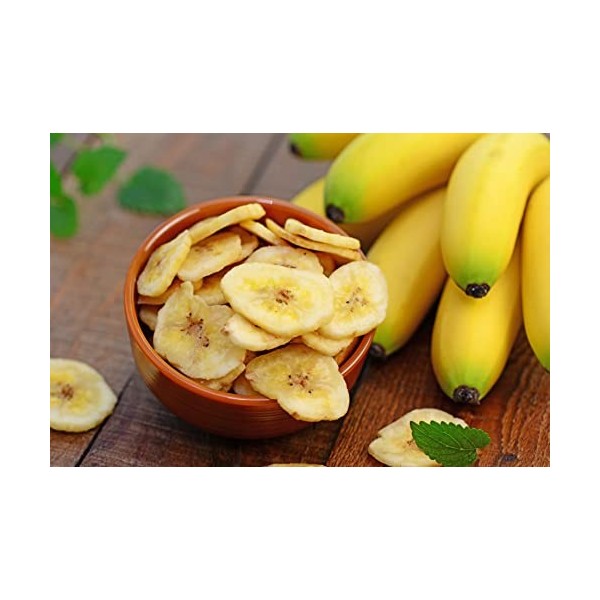 MAÎTRE PRUNILLE - Bananes Chips - Fruits Secs Festif - Riche En Fibres Et Vitamines - Pour Un Snack Ou Apéritif - Bocal 275 g
