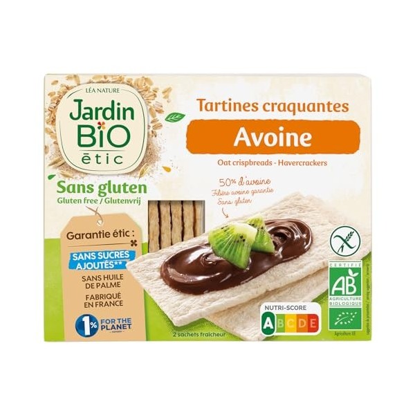 Jardin BiO étic - Tartines craquantes Avoine sans gluten 150gr