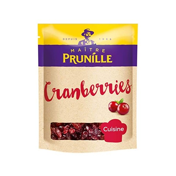 MAÎTRE PRUNILLE - Cranberries Séchées - Fruits Secs Cuisine - Riche En Vitamine C, En Fibres Et En Antioxydants - Pour Un Sna