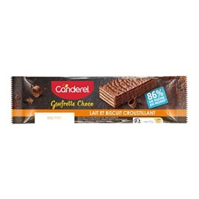 CANDEREL - Canderel Gaufrettes Choco – 86% de Sucre en Moins| 4 X 30g