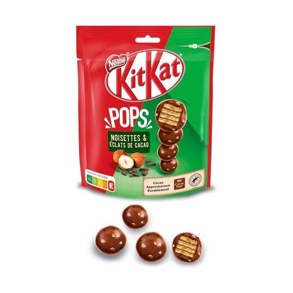KitKat Pops - Billes de chocolat au lait noisettes, éclats de cacao - 200g
