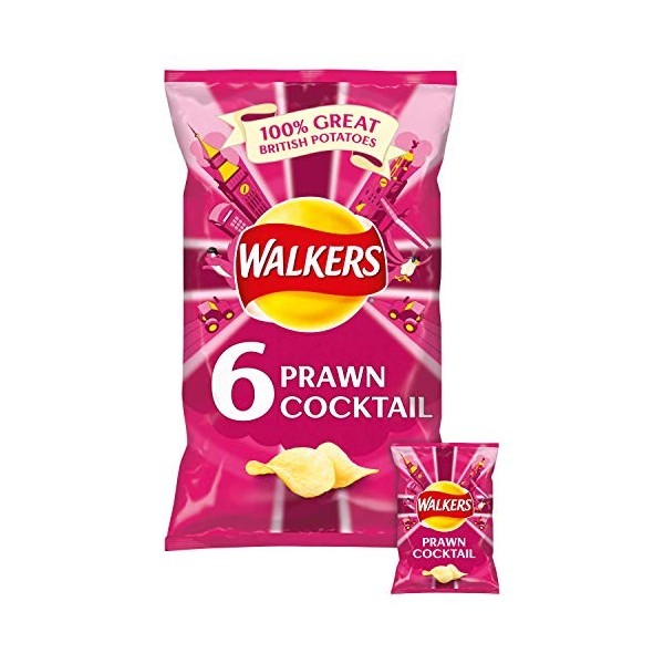 Walkers Crisps - Prawn Cocktail 6x25g 