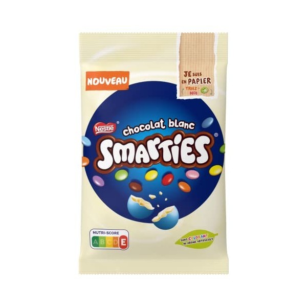 Smarties White - Mini Bonbons Chocolat Blanc - Le sachet de 250g
