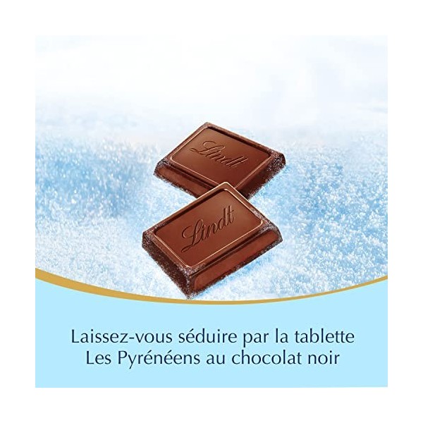 Lindt - Tablette LES PYRENEENS - Chocolat Noir fondant, 150g
