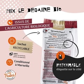 Les FADAS de Fruits Secs Amandes Cranberries Lamelles de Coco Noix du Brésil Bio, 145 g