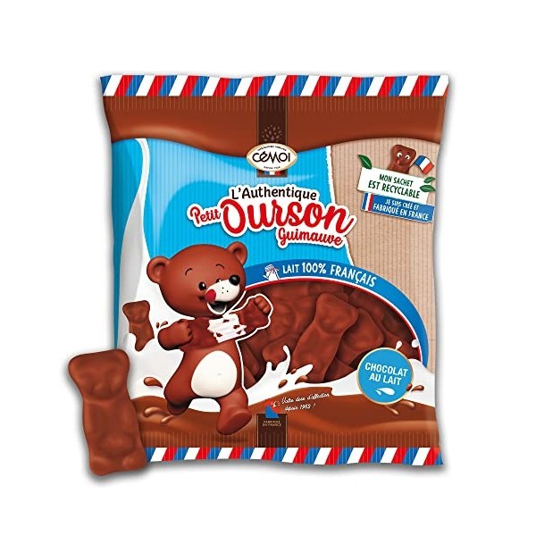 Cémoi lAuthentique petit Ourson guimauve chocolat au lait -Sachet de 170gr