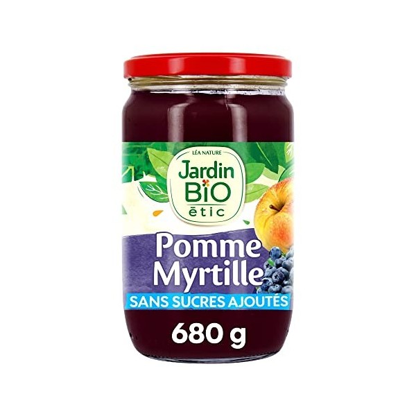 Jardin BiO étic - Dessert Biofruits Pomme Myrtille - 680g