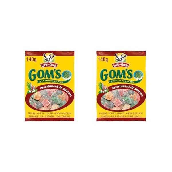 La Pie qui Chante - Goms Assortiment de Saveurs 140 g Lot de 2 