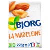 BJORG - La Madeleine Bio - Aux Oeufs Frais - Farine de Blé Semi-Complète - Sans Huile de Palme - Sachet de 9 Madeleines - 225