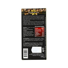 Moulin des Moines - Chocolat bio 100%pure pâte de cacao sans sucre - 100g