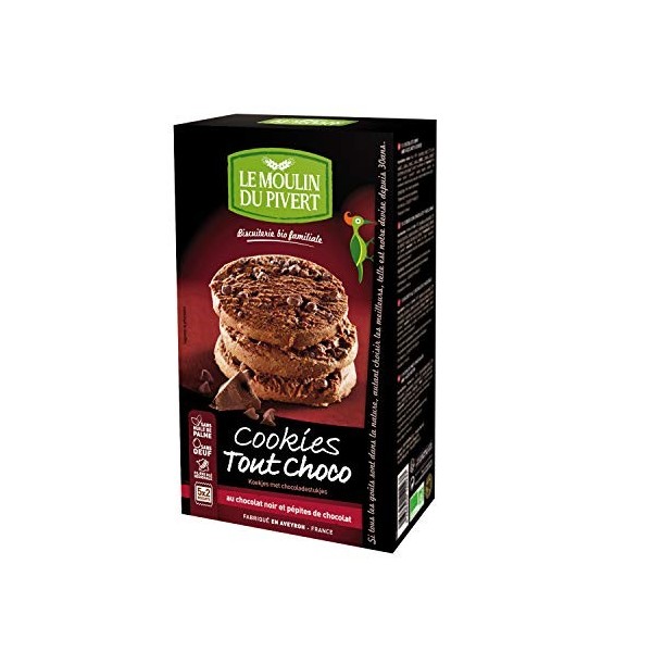 MOULIN DU PIVERT Cookies Tout Choco 175G Bio -