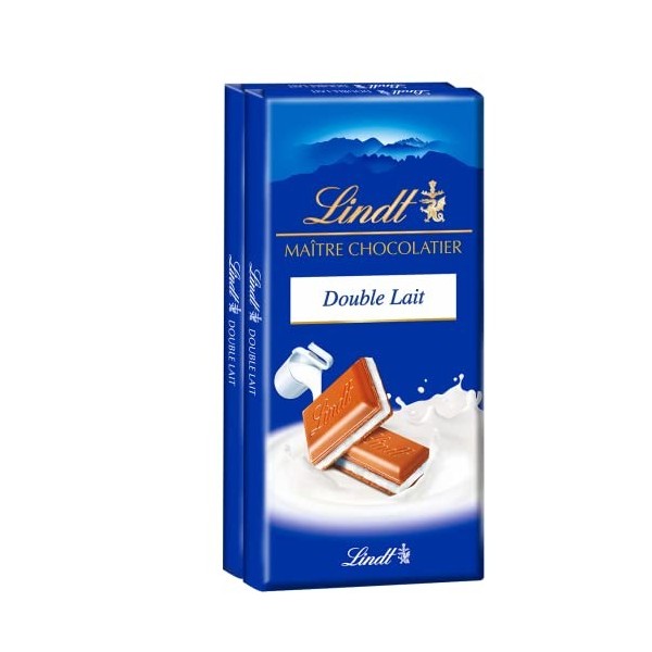 Lindt - Lot De 4 Tablettes MAÎTRE CHOCOLATIER - Chocolat Au Lait Extra-fin, 4x100g