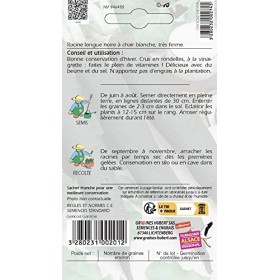 Graines de Radis Noir Gros Long dHiver - 8 grammes