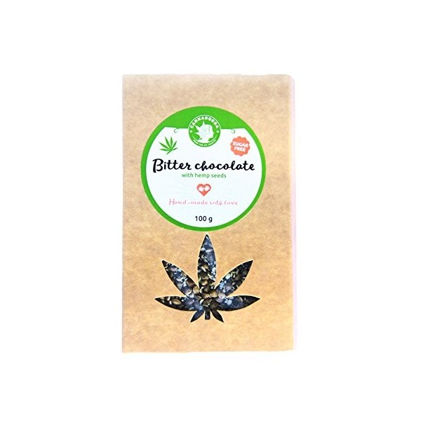 Chocolat noir aux graines de chanvre - Sans sucre ajouté 100g