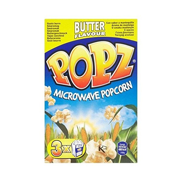 Popz Micro-Ondes Pop-Corn Au Beurre 3 X 90G