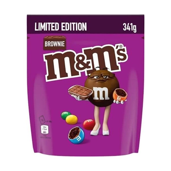 M&MS BROWNIE - Bonbons chocolat au lait et brownie - Sachet de 341g