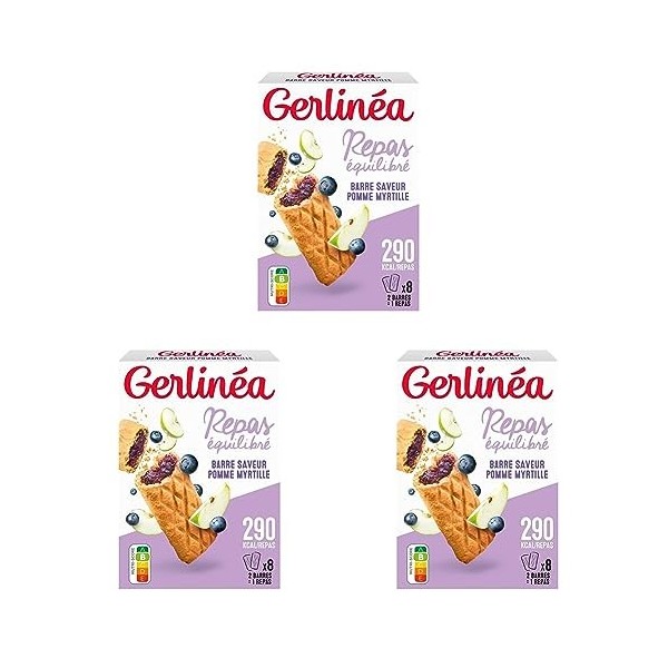 Gerlinéa Barre Repas Pomme Framboise 360 g
