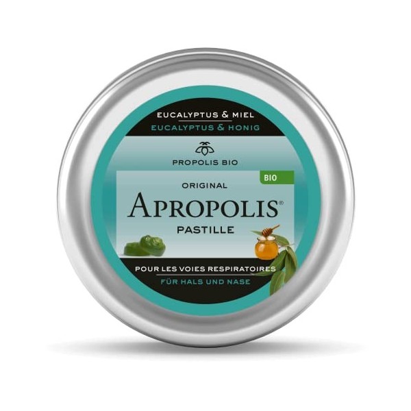 Pastilles Apropolis® Eucalyptus & Miel – pastilles de gomme à sucer à base de Propolis, Eucalyptus & Miel pour les voies resp