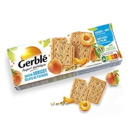 Gerblé Teneur Réduite/Biscuits Abricot Pistache/Allégés en Sucre 16 Biscuits 216574, 160 g, 1 Unité Lot de 2 