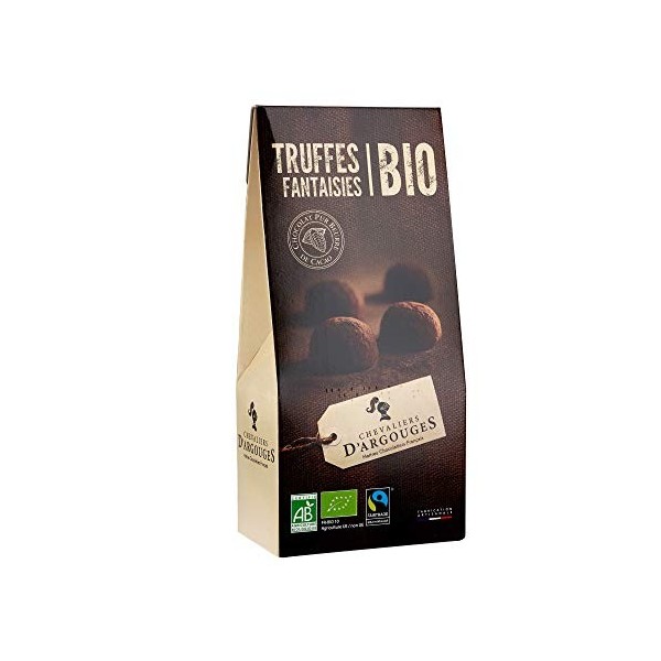 Chevaliers dArgouges - Truffes fantaisies Bio/Fairtrade - Etui cadeaux dégustation Noël - 160g