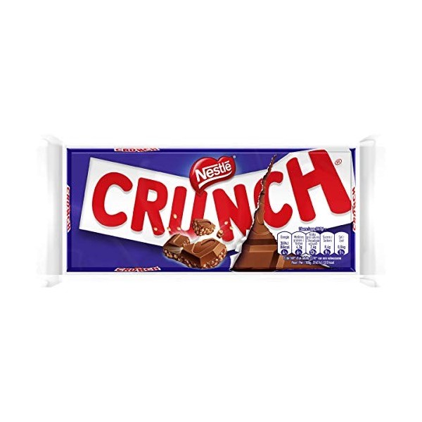 Nestlé Crunch - Chocolat au Lait et aux Céréales - 2 tablettes de 100g Lot de 3 