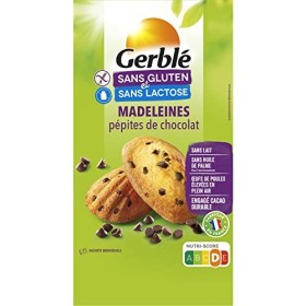 Gerblé Sans Gluten & Sans Lactose, Madeleine Aux Pépites De Chocolat, Sans Huile De Palme, 7 Sachets Individuels, 210 G, 2102