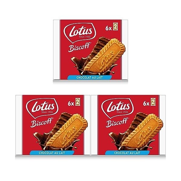 Lotus Biscoff | Biscuit Original XL Nappé Chocolat au Lait | Emballé en Sachet de 2 Biscuits | Sans Colorant ni Arômes Artifi
