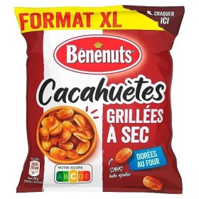 Bénénuts Cacahuètes Grillées à Sec Format XL, 420g Lot de 2 